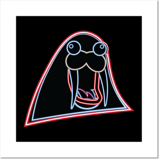 Fighting Walruses Neon Rush Logo Posters and Art